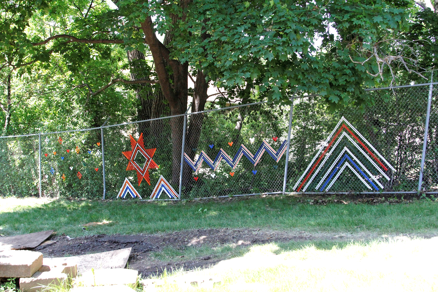 Completed fence weaving at Wilder Center for Social Healing 