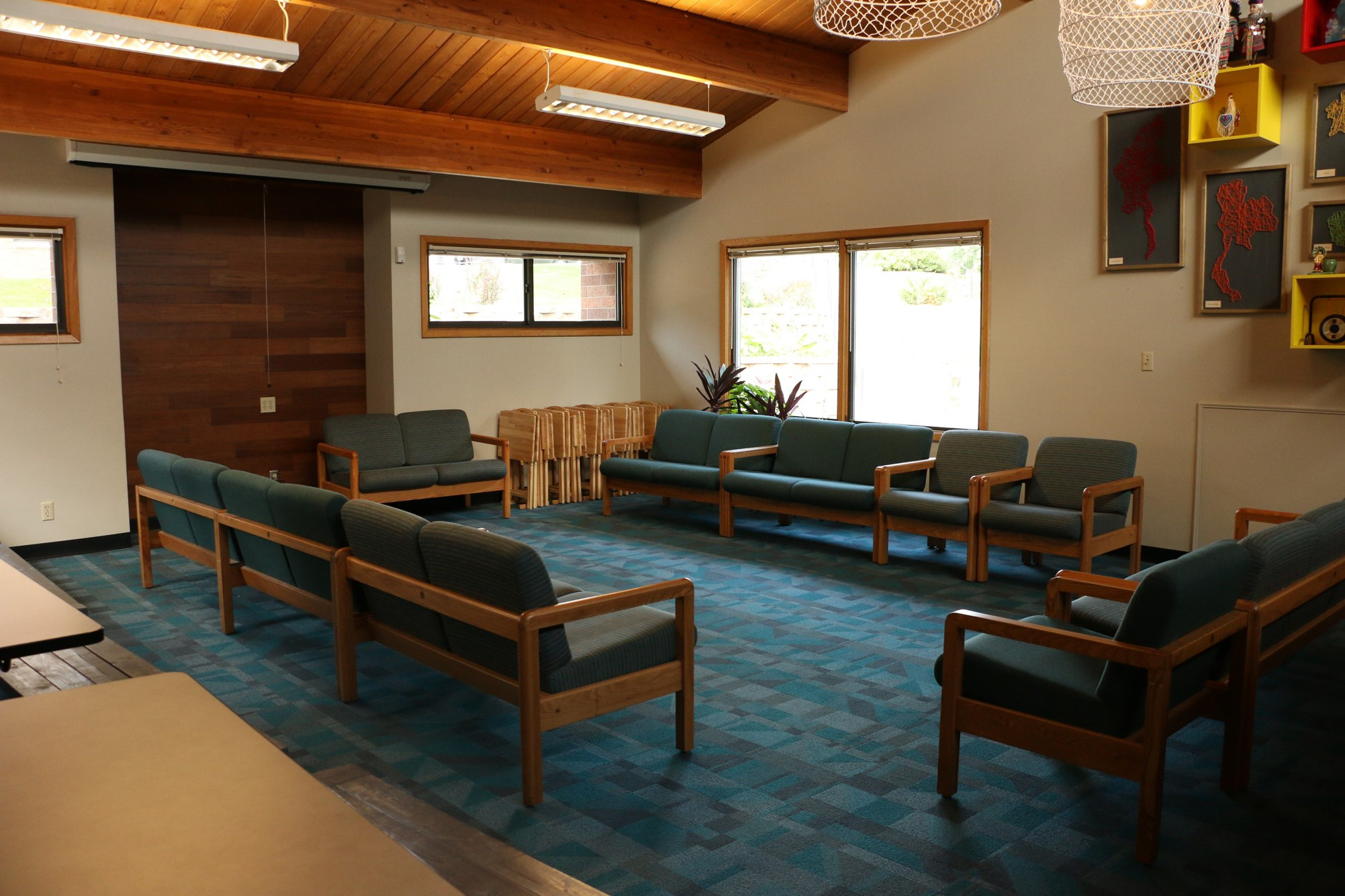 Transformed gathering space at Wilder Center for Social Healing