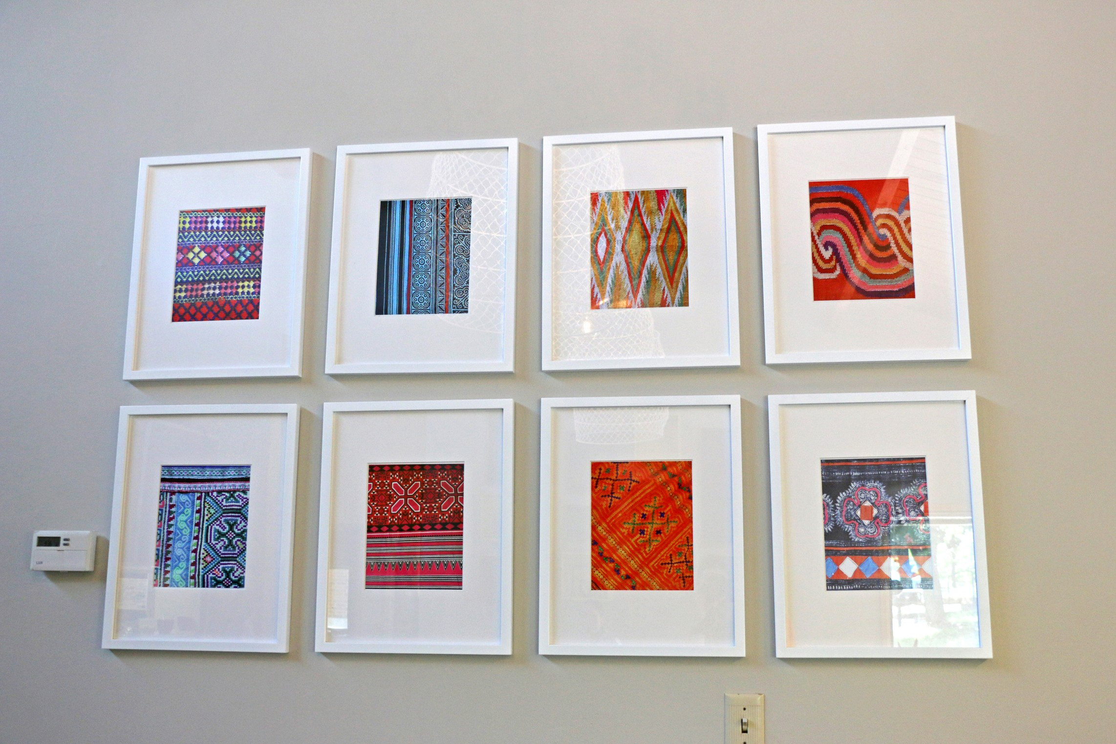 Eight pictures of textiles at Wilder Center for Social Healing