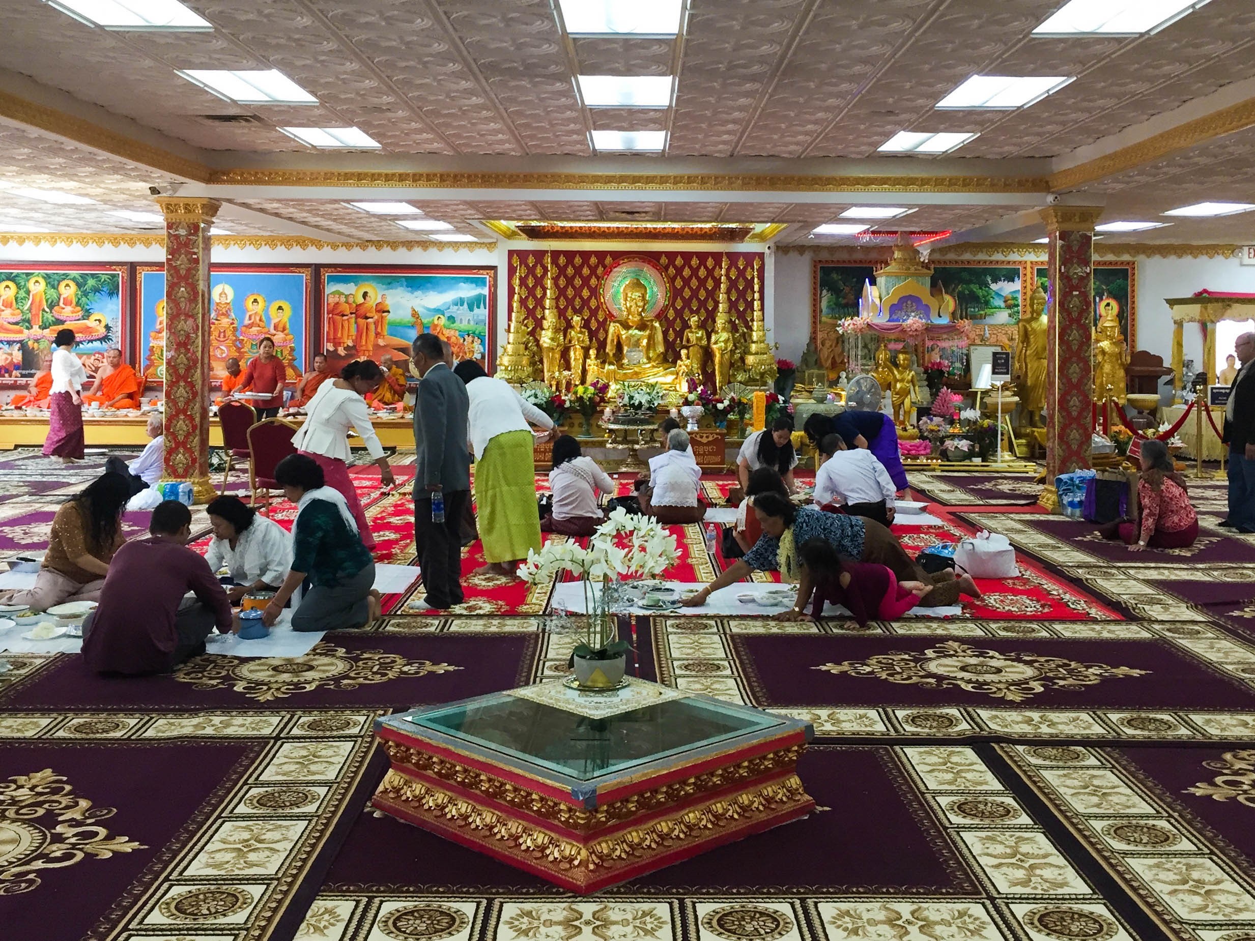 Participants at Wilder Center for Social Healing at Wat Munisotaram south of the Twin Cities