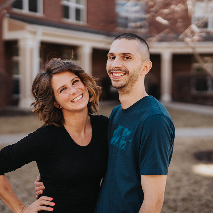 Sebastian, former participant in Wilder youth supportive housing services, and his partner Tash