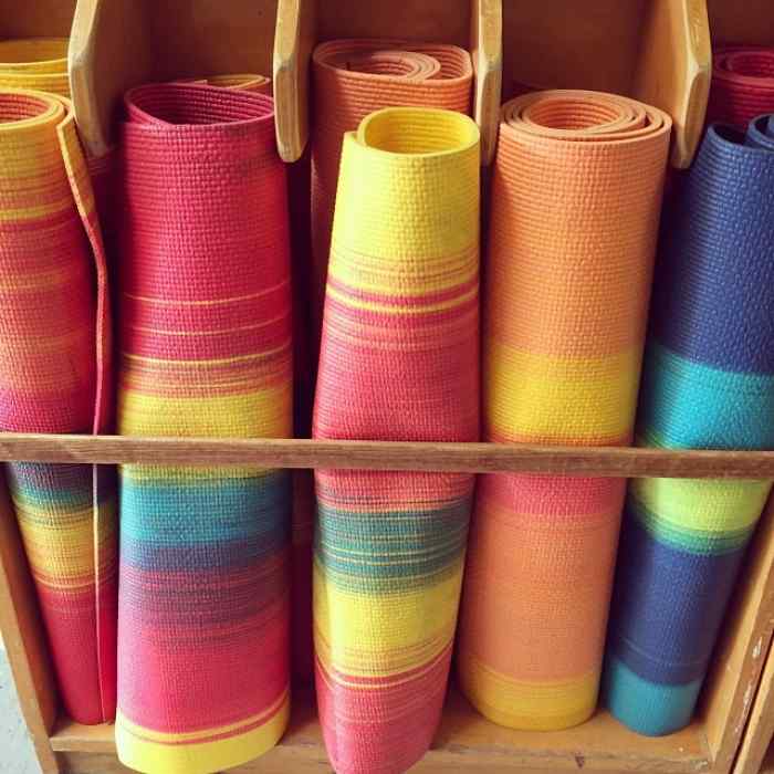 Yoga Mats in rack