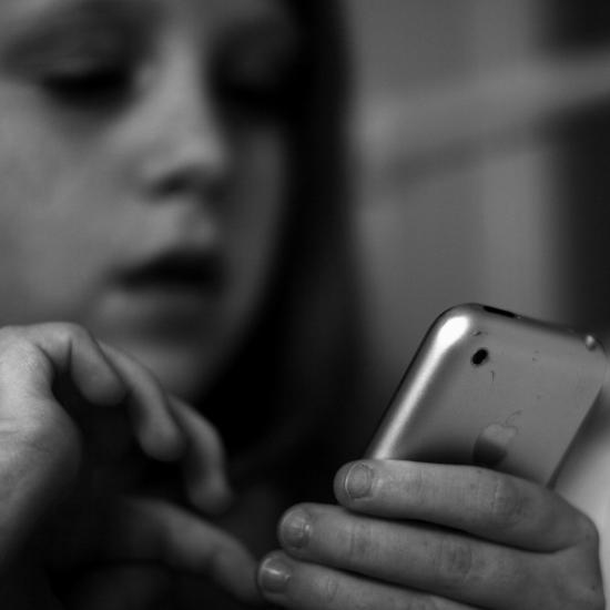 Child on cell phone