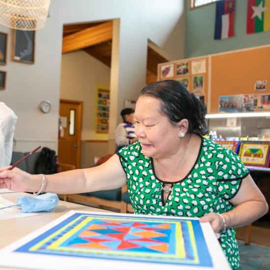 Hmong Participant Painting