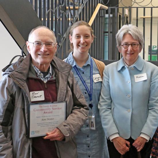 Wilder volunteer Ron Dexter with Ron Dexter with Catherine Engstrom and Mona Walden-Frey of Wilder Caregiver Services.