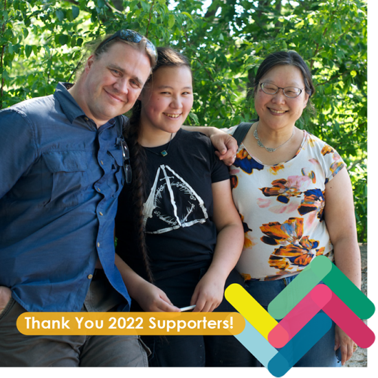 man and two women posing together
