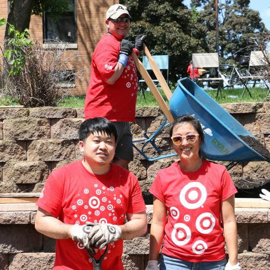 Center for Social Healing project with three Target volunteers