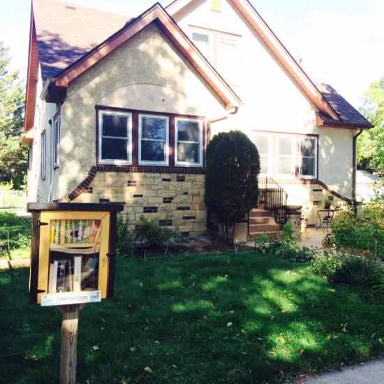 Little Free Library in front of house