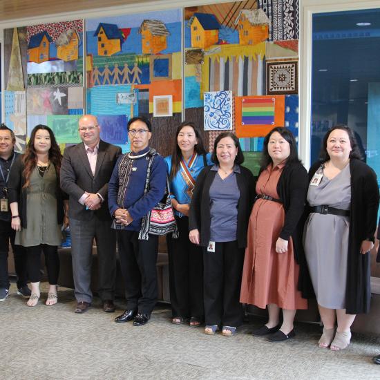 Wilder staff pose with Thai Representative Keng Yang and members of his U.S. host group