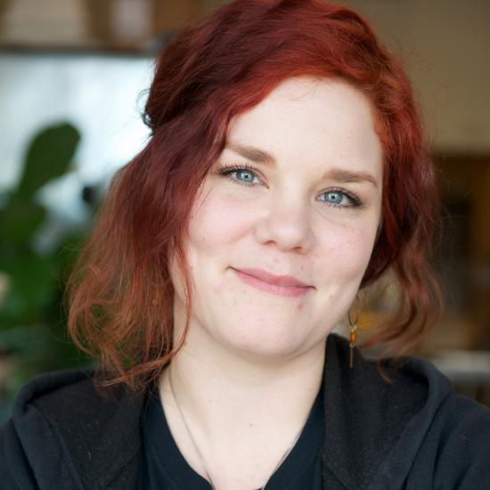 Young woman with red hair