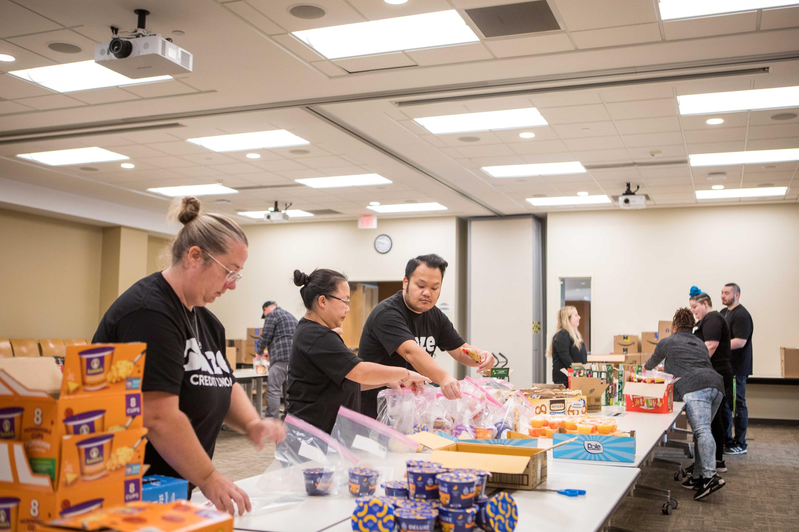 Blaze Credit Union snack packing 