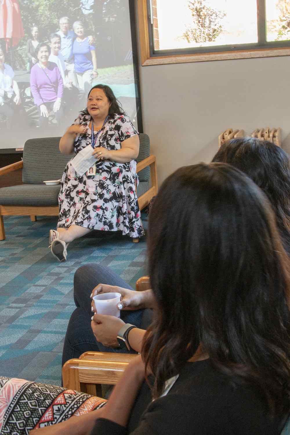 Pahoua Yang, Vice President of Wilder Community Mental Health and Wellness, speaking at Wilder Center for Social Healing