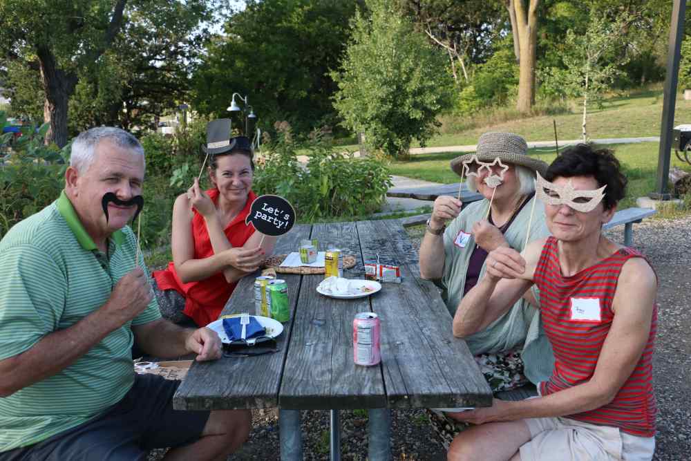 A group of volunteers at a Meals on Wheels picnic