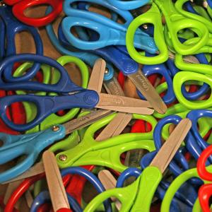 Scissors collected at Wilder's annual school supply drive.