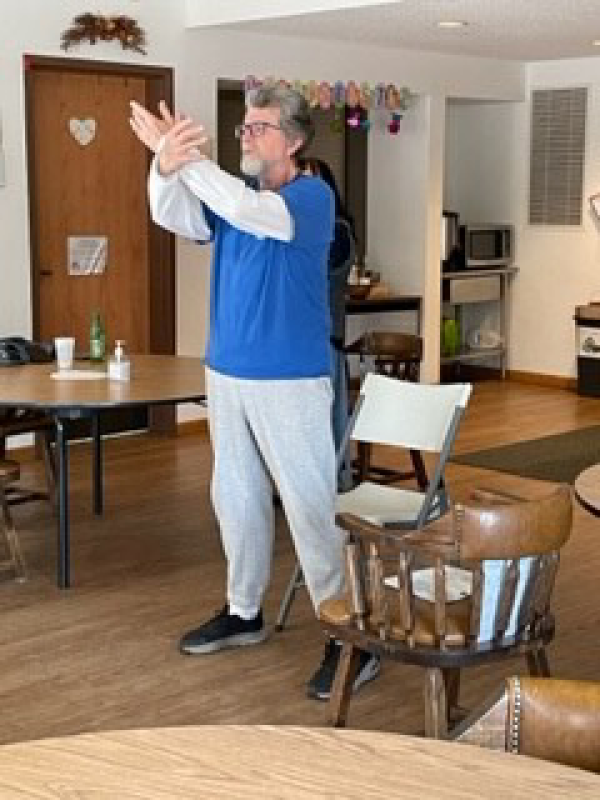 David Stewart, volunteer thai chi quan instructor at Wilder Healthy Aging and Caregiving Services