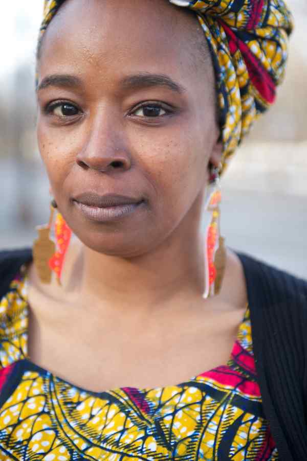 African woman wearing headwrap